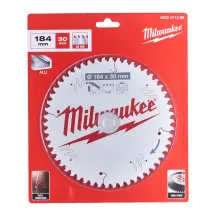 Диск пильный Alu PFTE MILWAUKEE, диаметр 184х30х2, 4мм, 54 зуб.