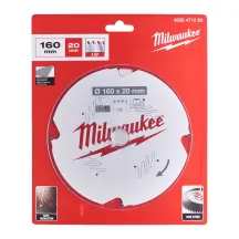 Диск пильный PFTE MILWAUKEE, O160х20х2, 2мм, 4 зуб.