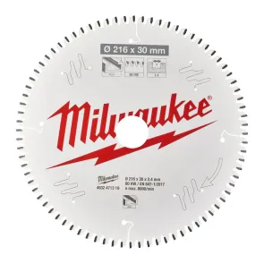 Диск пильный PFTE MILWAUKEE, диаметр 216х30х2, 4мм, 80 зуб. №3