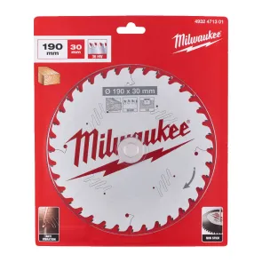 Диск пиляльний PFTE THIN KERF MILWAUKEE, O190х30х1,6мм, 36 зуб. №3