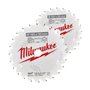 Набор дисков для дисковой пилы MILWAUKEE 165X20X40T/40T (2 ШТ.) - MILWAUKEE 4932492433 №3