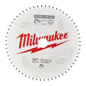 Диск пильный Alu PFTE MILWAUKEE, диаметр 235х30х2, 4мм, 60 зуб. №5