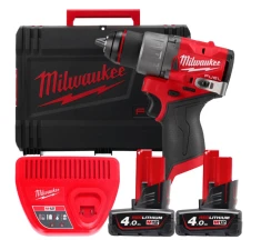 Дрель-шуруповерт аккумуляторный MILWAUKEE, M12 FDD2-402X (+ заряд.устройство, 2 акум., HD кейс)