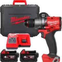 Дриль-шуруповерт акумуляторний MILWAUKEE, M18 FDD3-402C, 158Нм (+ зарядний пристрій, 2 акумулятори Х 4Ач, кейс)