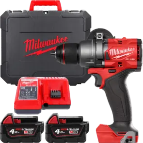 Дрель-шуруповерт аккумуляторный MILWAUKEE, M18 FDD3-402C, 158Нм (+ зарядное устройство, 2 аккумулятора Х 4Ач, кейс) №14