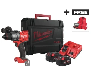 Дриль-шурупокрут з ударом акумуляторний MILWAUKEE, M18 FPD3MC-502X, 158Нм, (+ заряд.пристрій, 2 акум., HD кейс)+M18 ALIS-0+жилет №17