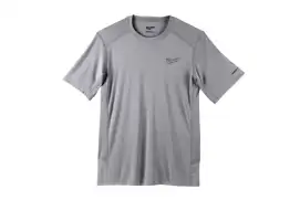 Футболка MILWAUKEE WWSSG-XXL, дихаюча з коротким рукавом, сіра, (розмір XXL)