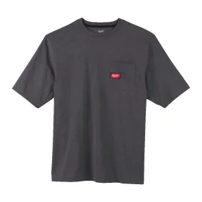 Футболка MILWAUKEE WTSSGR-XXL, з карманом та коротким рукавом, сіра, (розмір XXL) №1