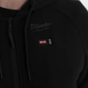 Толстовка с подогревом с капюшоном MILWAUKEE M12 HHBL4-0 (L), черная (размер L) №5