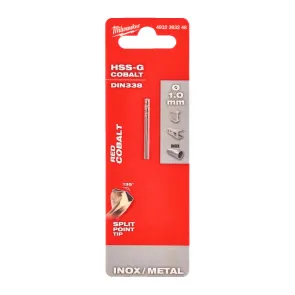 Свердло по металу HSS-Co MILWAUKEE DIN338, діаметр 1,0 мм (2шт) №2