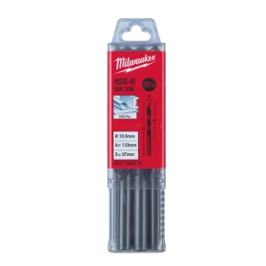 Сверло по металлу HSS-R MILWAUKEE DIN338, диаметр 10,0мм, (10шт) пластиковая коробка №1