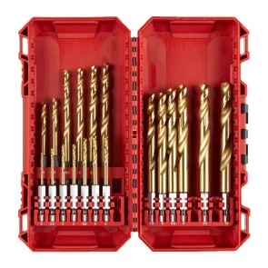 Набір свердел по металу Milwaukee RedHEX HSS-G TiN (19 шт), пластиковий кейс №1