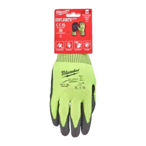 Рукавиці Hi-Vis сигнальні MILWAUKEE, з опором порізам 4/D рівня, розмір 10/XL №2