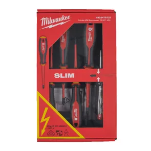 Набор отверток MILWAUKEE, VDE диэлектрических (5шт), (SL3/SL4/PZ1/PZ2 / отвертка-тестер) №1