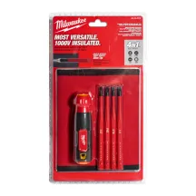 Набір прецезійних викруток VDE MILWAUKEE 4-в-1 (ручка VDE + 4 біт TORX VDE, текстильний чохол)