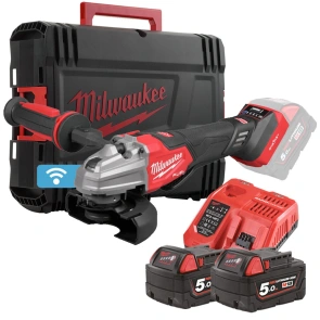 Шлифмашина угловая аккумуляторная MILWAUKEE, M18 FSAGSVO125X-502X, диаметр 125мм (+зар.пр., 2ак.Х5Ач, HD кейс) №2