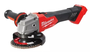 Шлифмашина угловая аккумуляторная MILWAUKEE, M18 FSAG125X-0, диаметр 125мм (+защитный кожух, зажимная гайка, ключ, опорная гайка, ан №2