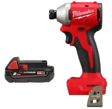 Шуруповерт ударный безщеточный аккумуляторный MILWAUKEE (190Нм) M18 BLIDRC-0 (каркас) + M18 B2 подарок