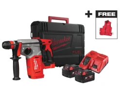 Перфоратор акумуляторний безщітковий SDS PLUS MILWAUKEE FIXTEC M18 BLHX-502X (+ заряд.пристрій, 2 акум., кулачковий патрон, бічн