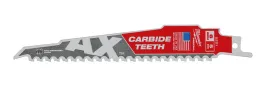 Полотно для шаб. пили AX CARBIDE MILWAUKEE, 150мм/ крок зуба 5мм, (деревина з цвяхами)