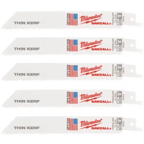 Полотно для сабельных пил THIN KERF MILWAUKEE, 150х3,1/2,1мм, (5шт), (универсальное) №1