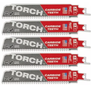 Полотно для сабельных пил TORCH CARBIDE MILWAUKEE, 150х3,1мм, (5шт), (Металл) №1