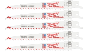 Полотно для сабельных пил THIN KERF FANG TIP MILWAUKEE, 150/5,0мм, (5шт), (древесина с гвоздями) №1