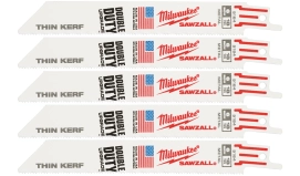 Полотно для сабельных пил THIN KERF MILWAUKEE, 150х1,4мм, (5шт), (Металл)