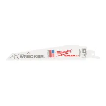 Полотно для сабельных пил WRECKER MILWAUKEE, 150х3,6/2,3мм, (5шт), (Металл, древесина с гвоздями)