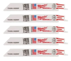 Полотно для сабельных пил THIN KERF MILWAUKEE, 150х1,0мм, (5шт), (Металл)