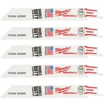 Полотно для сабельных пил THIN KERF MILWAUKEE, 150х1,8мм, (5шт), (Металл)