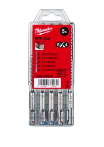 Набір бурів SDS-PLUS с 4-мя кромками що ріжуть MILWAUKEE 4932352835 №1