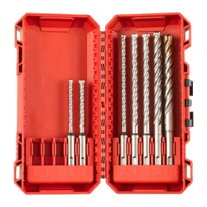 Набір із 7 бурів SDS+ MX4 Set 1 MILWAUKEE, пластиковий кейс №1