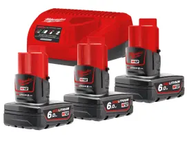 Аккумулятор Li-Ion Энергокомплект M12 NRG-603 (3x 6,0 Ач, +зар.устр.) MILWAUKEE