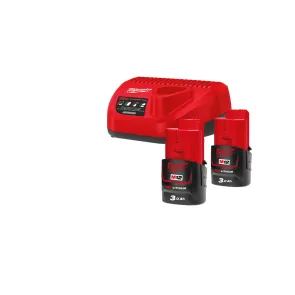 Енергокомплект акумуляторний Li-Ion M12 NRG-302 (B3 2шт +зар.пристр. С12С) MILWAUKEE №2
