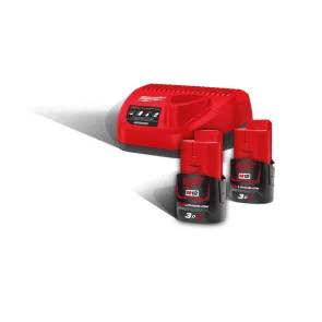 Енергокомплект акумуляторний Li-Ion M12 NRG-302 (B3 2шт +зар.пристр. С12С) MILWAUKEE №3
