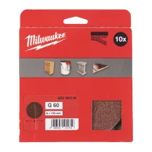 Шлифовальная бумага MILWAUKEE O150/6 HL, зерно 60, (10шт)
