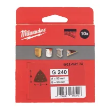 Бумага шлифовальная MILWAUKEE, 93х93х93мм HL, зерно 240, (10шт)