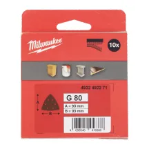 Бумага шлифовальная MILWAUKEE, 93х93х93мм HL, зерно 80, (10шт)