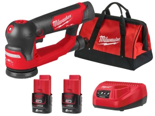 Шлифовальная эксцентриковая машина 75 мм M12 FSDR75-202B MILWAUKEE (+ заряд.устройство, 2 акум., сумка для инструментов) №1