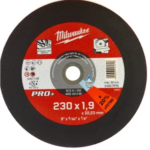 Диск відрізний по металу MILWAUKEE, SCS 41/230х1,9 PRO+, діаметр 230мм №1