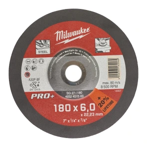 Диск зачистной по металлу MILWAUKEE, SG 27/180х6 PRO+, O180мм №1
