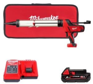 Пістолет для герметиків акумуляторний MILWAUKEE C18 PCG/600T-201B 600 мл 4933441808 (+1 акумулятор, зарядний пристрій, пластиков №1