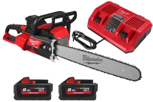 Пила ланцюгова акумуляторна безщіткова MILWAUKEE (шина 50см) M18 F2CHS50-802 (2Х18В) (+ заряд.пристрій, 2 акум., шина, ланцюг, к №2