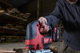 Лобзик акумуляторний MILWAUKEE, M18 BJS-0 (+ полотно, адаптер, кожух, насадка, накладка підошви)