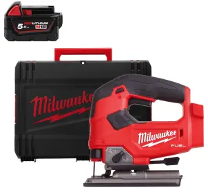 Пила лобзикова акумуляторна безщіткова MILWAUKEE M18 FJS-0X (каркас+HDкейс) + M18 B5 подарунок №12