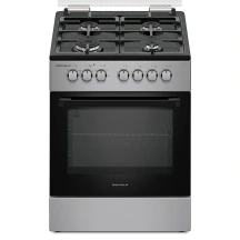 Плита газоэлектр. F661234GB 60см. серо-черка, чугунная решетка (GRUNHELM)