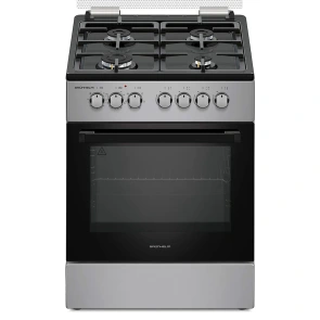 Плита газоэлектр. F661234GB 60см. серо-черка, чугунная решетка (GRUNHELM) №1