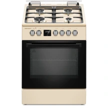 Плита газоэлектр. FD661234BE 60см. бежевая, дисплей, чугунная решетка (GRUNHELM)