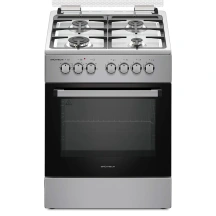 Плита газоэлектр. F66234I 60см. нержавейка, чугунная решетка (GRUNHELM)